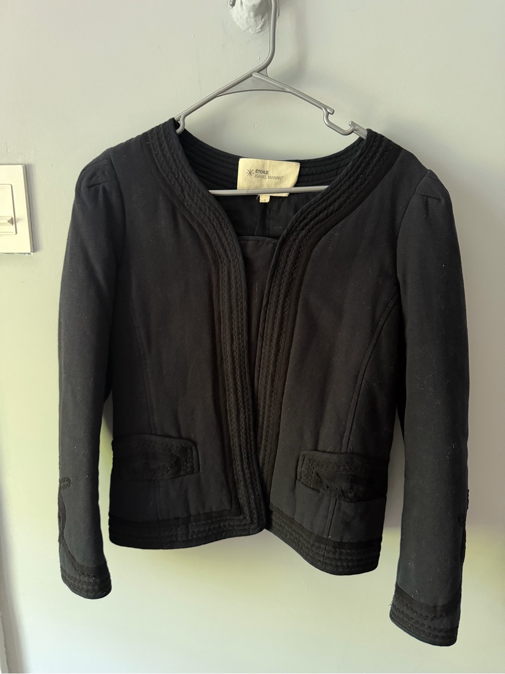 Isabel Marant Étoile Dark Navy Jacket with Balck Emboidery